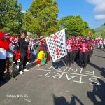 Semarak HUT RI ke-81 RI, Lapas Bandanaira Ikuti Lomba Gerak Jalan Cepat