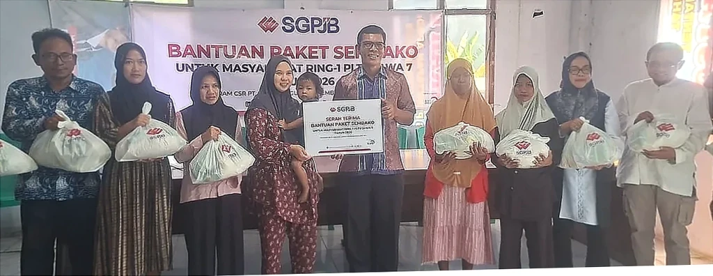 Kapolsek Kramatwatu Hadiri Serah Terima Bantuan Sembako di Desa Terate