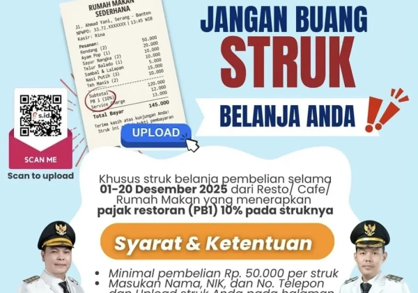 Pemkot Serang Apresiasi Warga Taat Pajak Lewat Program Undian Struk Belanja Kuliner