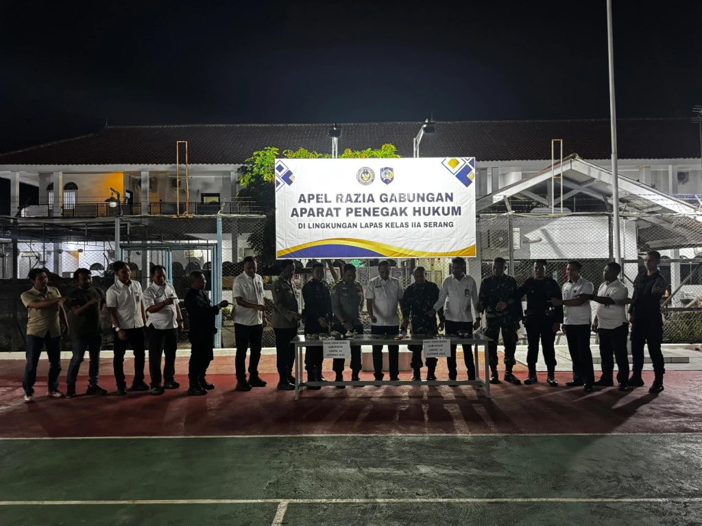Lapas Kelas IIA Serang Gelar Razia Gabungan Tingkatkan Keamanan dan Ketertiban