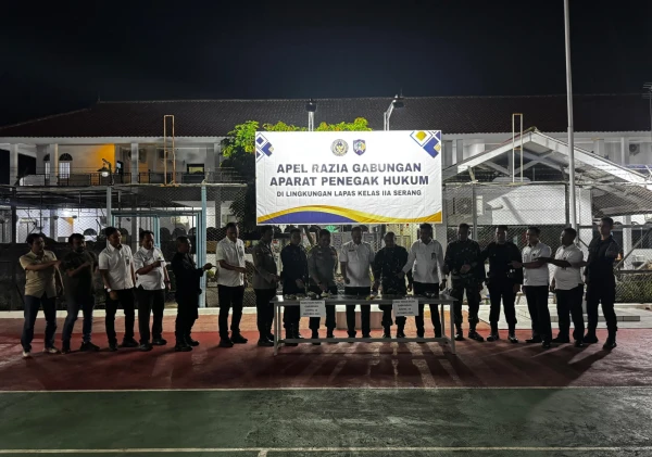 Lapas Kelas IIA Serang Gelar Razia Gabungan Tingkatkan Keamanan dan Ketertiban