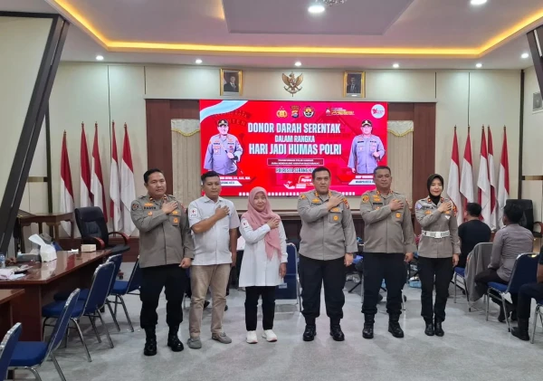 Humas Polresta Serang Kota Gelar Donor Darah Serentak Peringati Hari Jadi Humas Polri ke-74