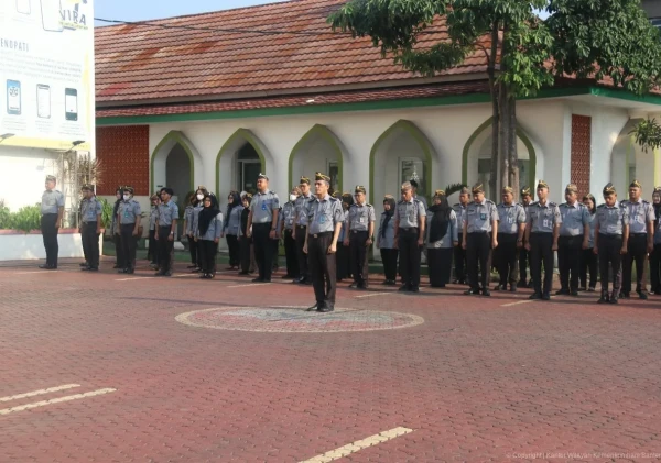 Kemenkumham Banten Gelar Apel Pagi, Tekankan Komitmen dan Kolaborasi dalam Pelaksanaan Tugas
