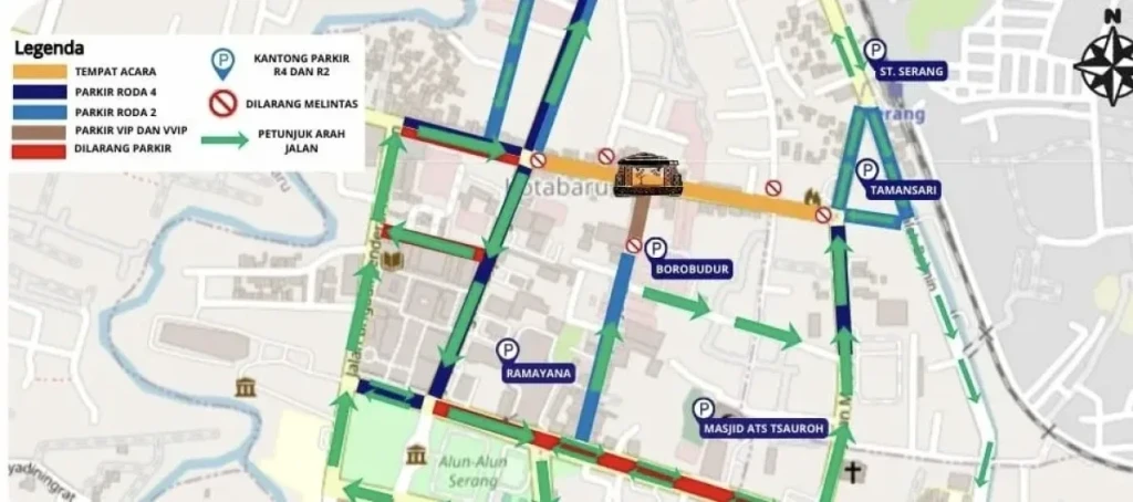 Penutupan Jalan Sultan Agung Tirtayasa, Dishub Kota Serang Siapkan Kantong Parkir dan Akses Masuk