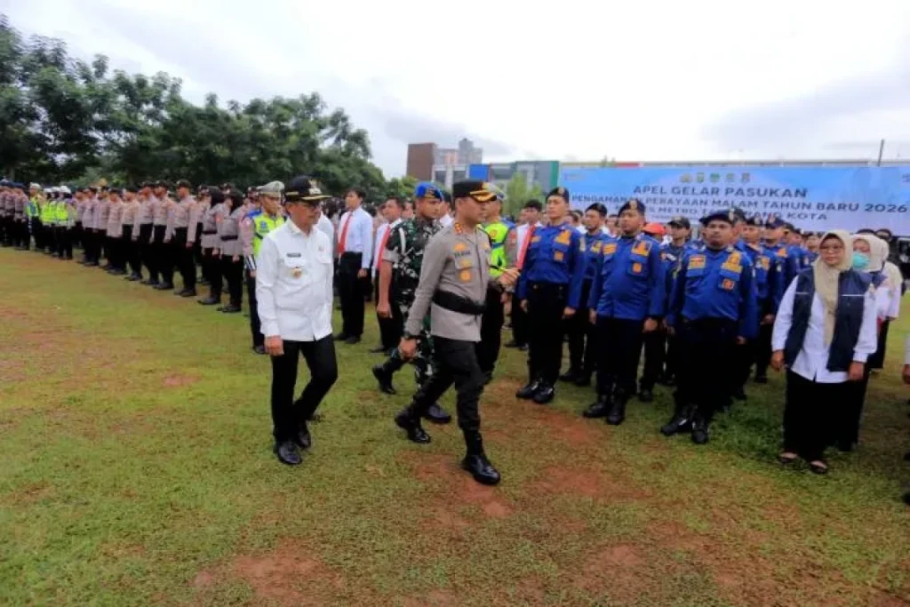 Wali Kota Tangerang Pimpin Apel Gelar Pasukan Pengamanan Malam Tahun Baru 2026
