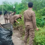 Satpol PP Kabupaten Tangerang Ikuti Corve Bersih