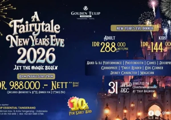 “A Fairytale New Year’s Eve 2026”, Hotel Golden Tulip Essential Siap Bawa Tamu ke Dunia Dongeng di Malam Tahun Baru
