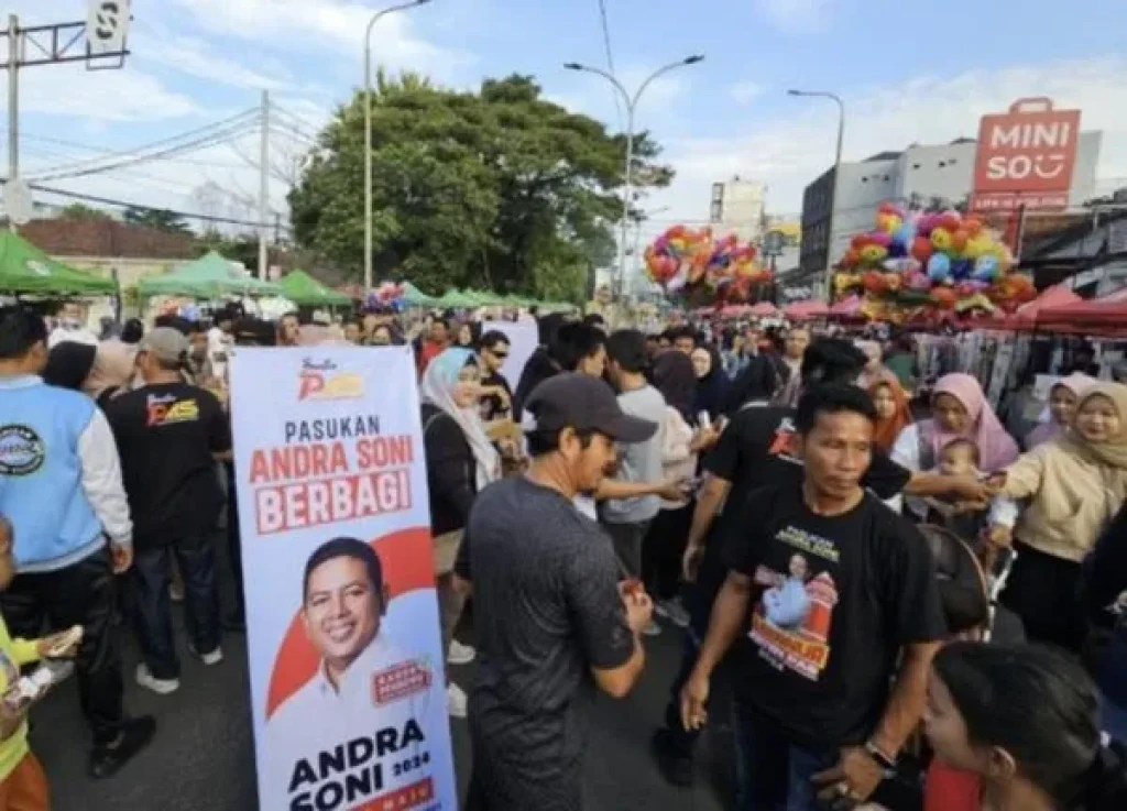 Andra Soni, Calon Gubernur Banten 2024-2029: Momentum Car Free Day untuk Sosialisasi dan Bagi-Bagi 1.000 Susu dan Roti Gratis