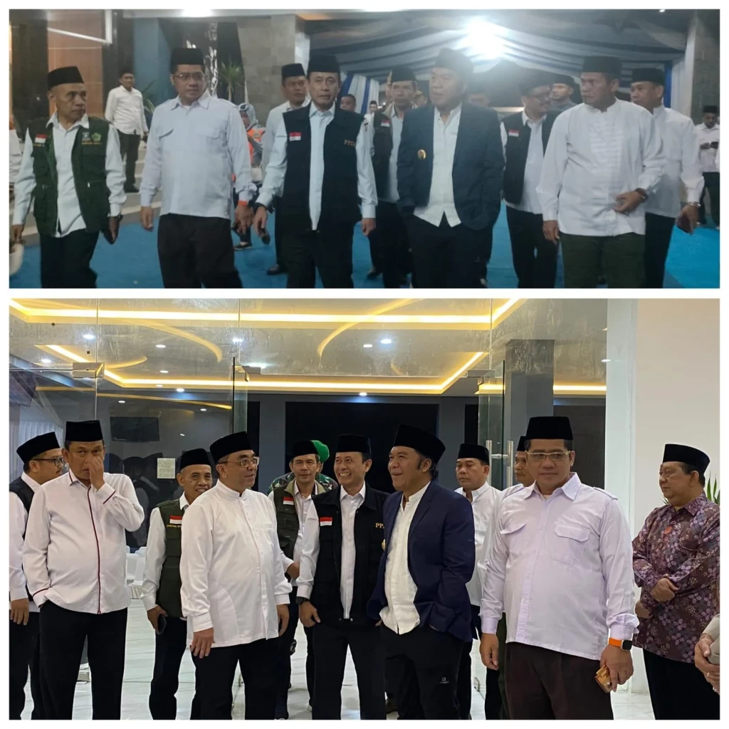 Pj Gubernur & Kakanwil Kemenag Prov. Banten Sambut Kedatangan Jamaah Haji Rombongan I di Grand El-Hajj Cipondoh Tangerang