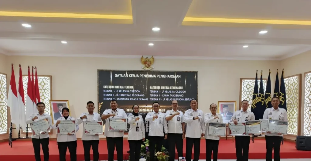 Rutan Kelas IIB Pandeglang Raih Penghargaan Pelaksanaan Reformasi Birokrasi Terbaik 2 di Wilayah Banten
