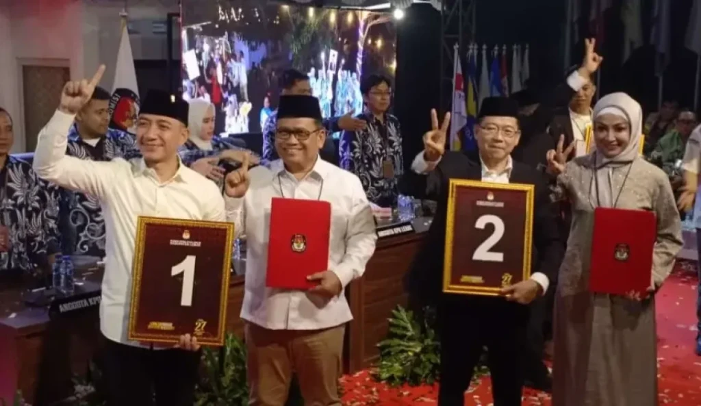 Rapat Pleno Terbuka KPU Lebak Tetapkan Nomor Urut Paslon Bupati 2024
