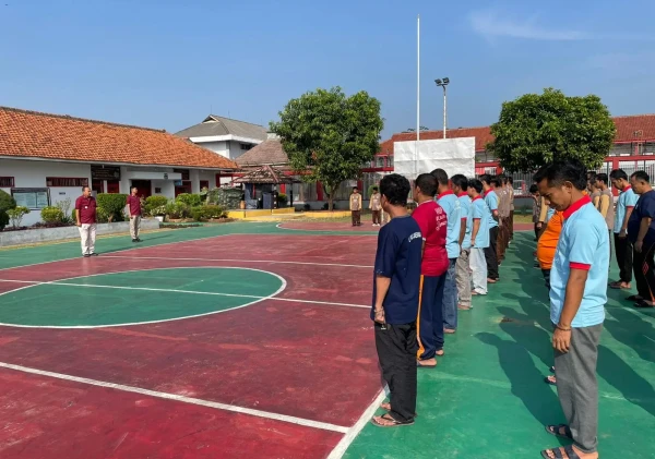 Apel Kesadaran Berbangsa dan Bernegara di Lapas Serang, WBP Antusias Tingkatkan Disiplin dan Kesiapan Integrasi