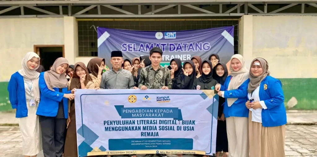 Ciptakan Generasi Bijak Digital, Mahasiswa Program Studi Administrasi Negara Universitas Pamulang (Kampus Serang) Gelar Penyuluhan di Kabupaten Serang